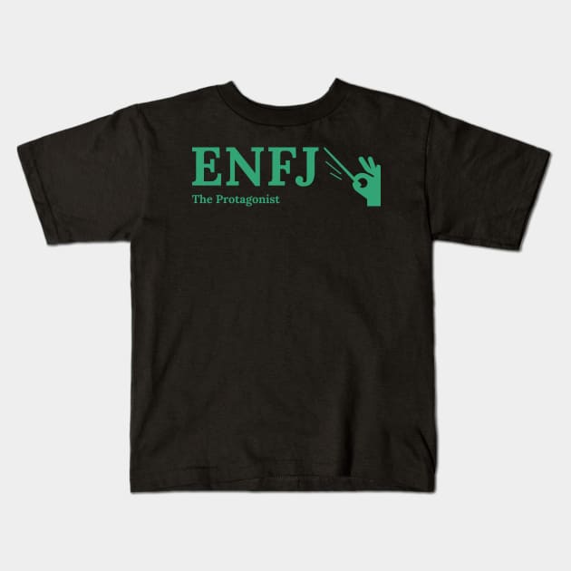 ENFJ The Protagonist MBTI types 7C Myers Briggs personality gift with icon Kids T-Shirt by FOGSJ